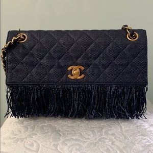 CHANEL Straw shoulder bag